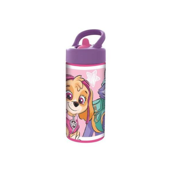 Botella con Pajilla de Paw Patrol Rosada 410ml