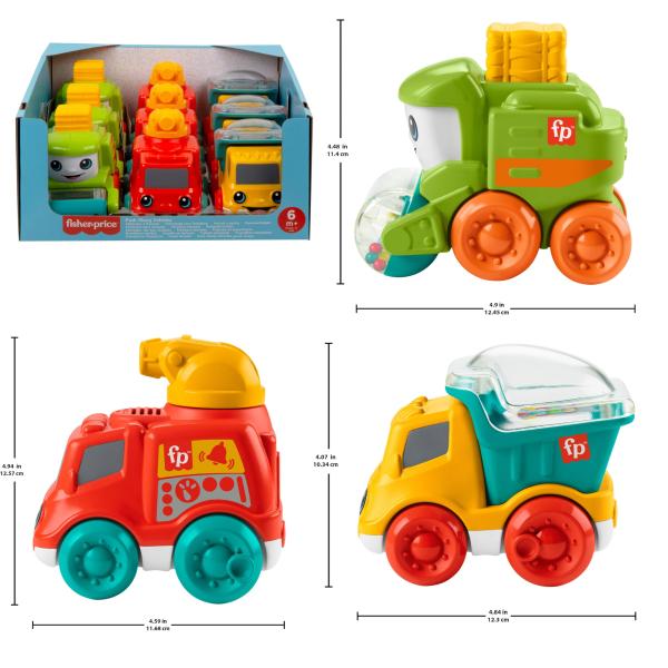 Fisher-Price Vehiculos Sonajeros Surt/3  6m+