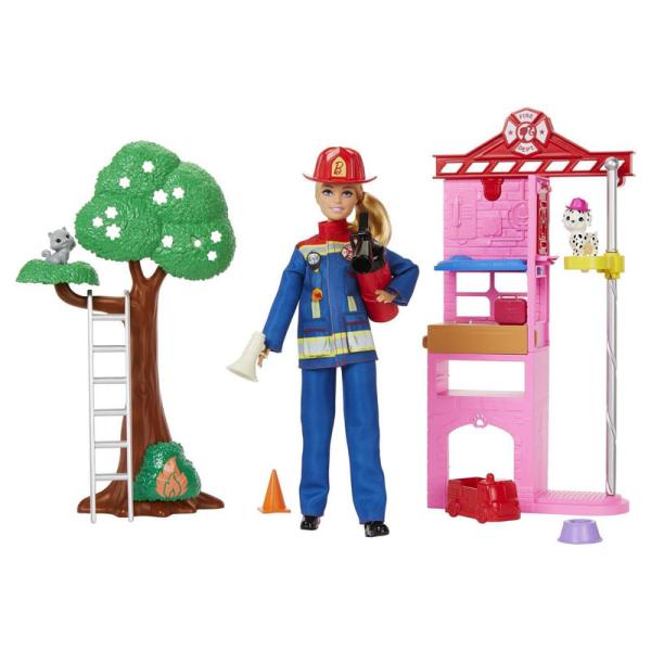 Muñeca Barbie Set de Juego de Bombera 3a+