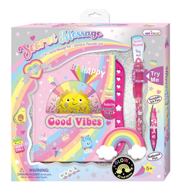 Diario Mensaje Secreto Brilla en la Oscuridad de Arcoiris 5a+