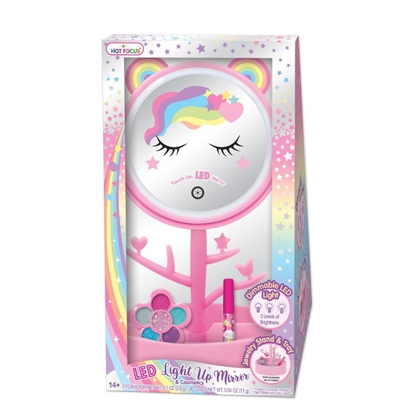 Espejo con Luz y Cosméticos de Unicornio  14a+