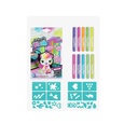 Repuestos para Airbrush Plush 10 Marcadores 5 Colores Neon 20 Plantillas  6a+
