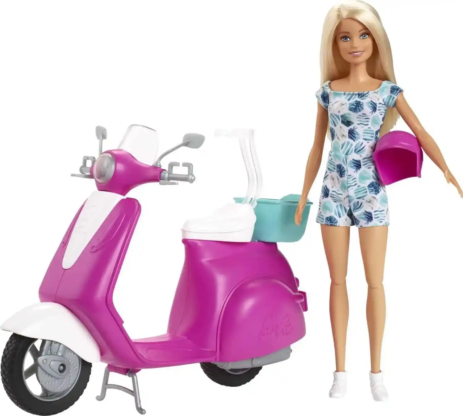 Muñeca Barbie con Scooter Rosada 3a+