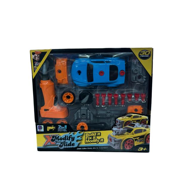 Set de Vehiculos Armables 2en1 30 Pzs Azul 3a+ (453608)