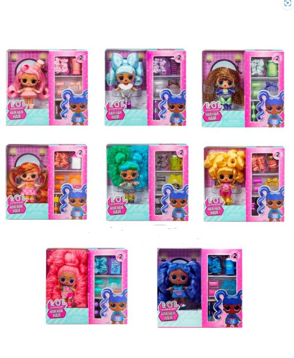 Muñeca L.O.L Sorprise Hair Hair Hair Serie 2 Surt/8 Displ/8 3a+