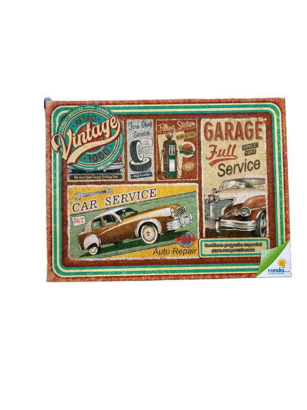 Rompecabezas  1000 Pzs Retro Vintage Auto Reparacíon 16a+