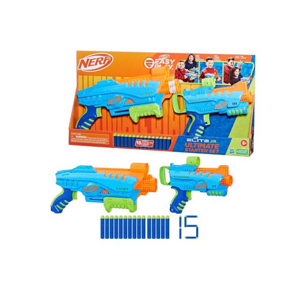 Lanzador Nerf Elite JR. Ultimate Starter set/2 6a+
