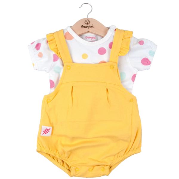 Conjunto de 2 Piezas Overol Corto C/ Blusa Amarillo 3m (611764)
