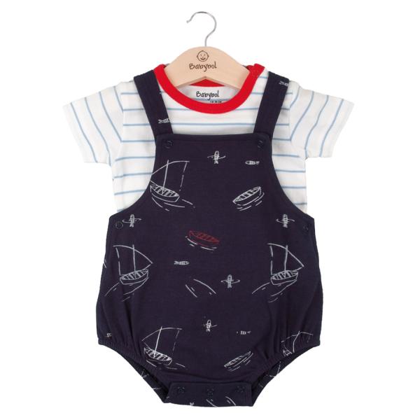 Conjunto de 2 Piezas Overol C/ Camiseta de Botes Azul 3m (611924)