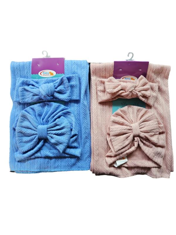 Set de 3 Pzs Manta + Gorro + Diadema Unitalla Surt/2