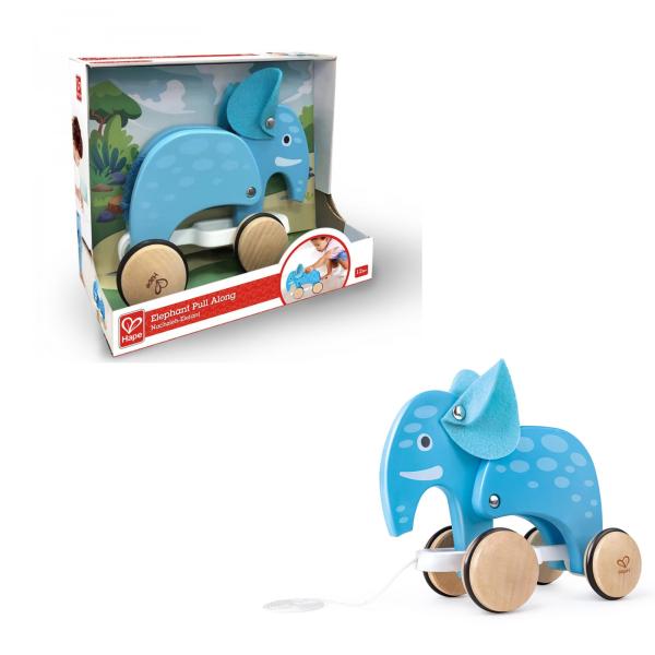 Elefante de Madera de Jalar 12m+