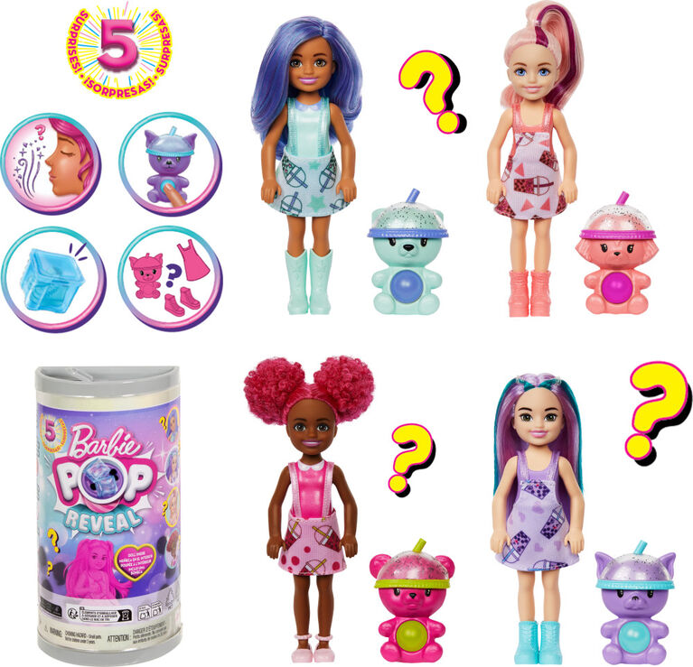 Muñeca Barbie Pop Reveal con 5 Sorpresas 3a+