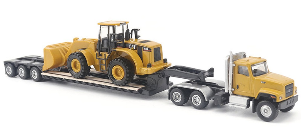 Trailer CAT CT681 y Cargador CAT 950G 3a+Esc: 1:87 en Set (444183)