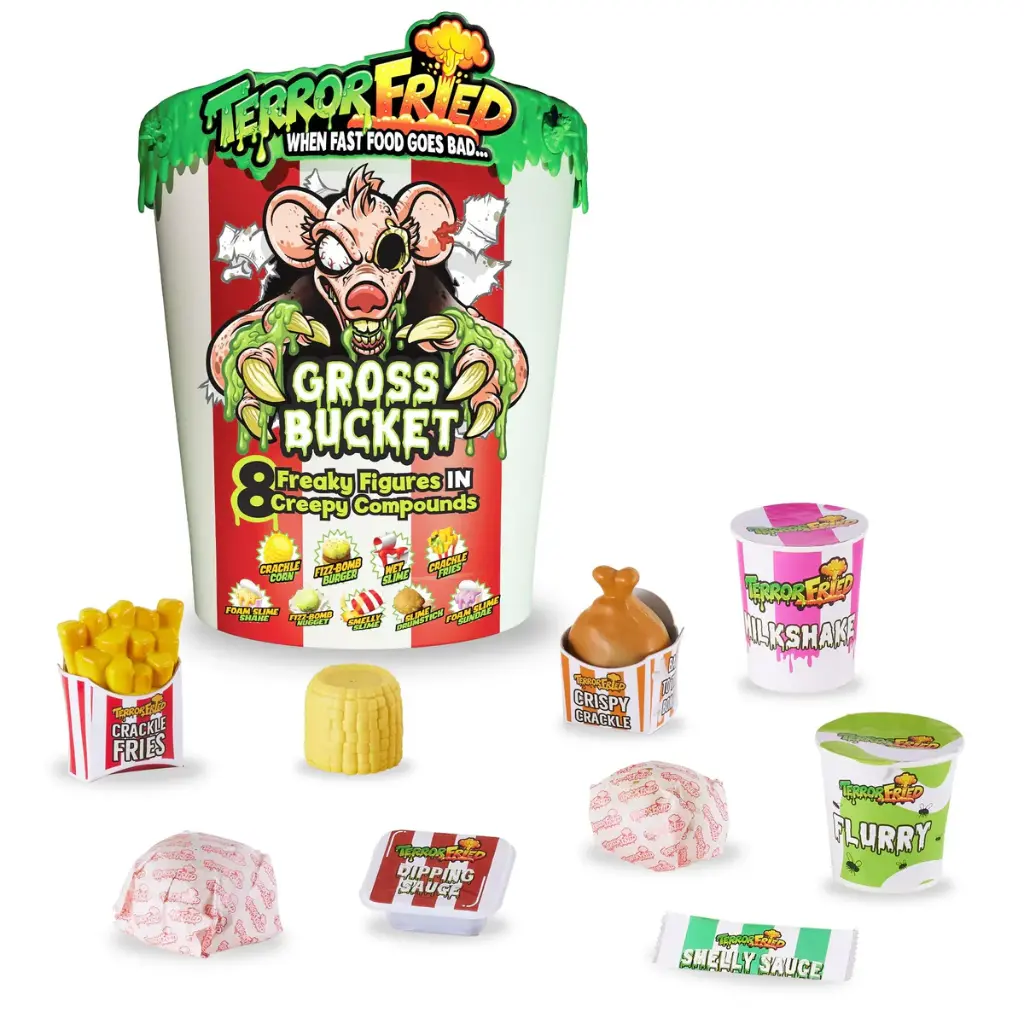 Figuras Terror Fried Balde para Vomitar Set/8 5a+