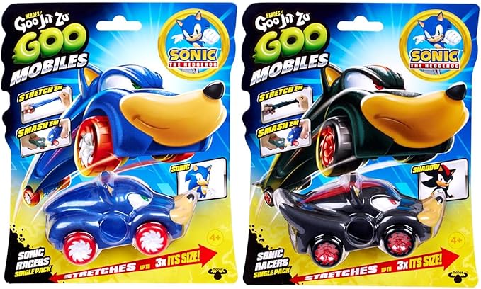 Vehiculos Goo Jit Zu Sonic The Hedgehog Surt/2 4a+ Caja de 6 = 4 Sonic y 2 Shadow