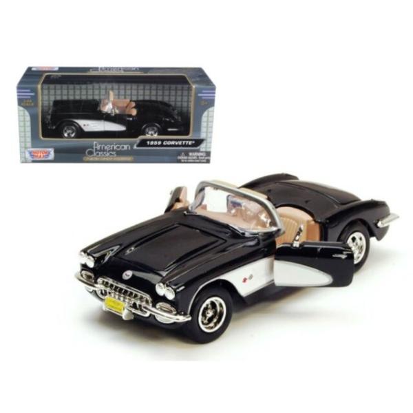 Carro Corvette Rojo- Negro S/2 1:24 3A+