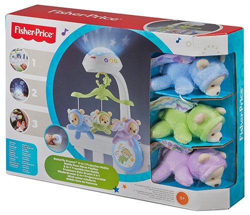 Fisher-Price - Movil Proyector 3en1 Sueños de Mariposas 0m+