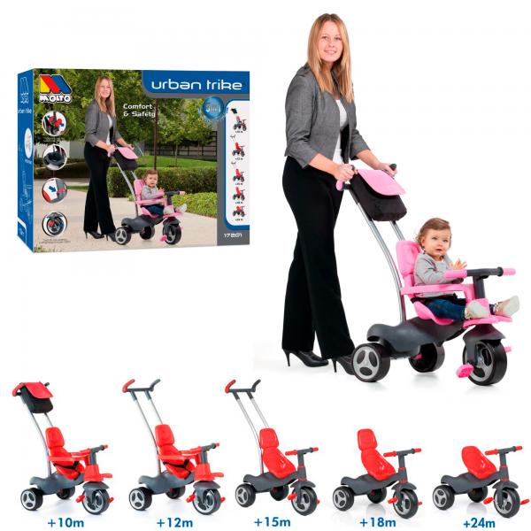 Triciclo Urban Trike Rosado 5en1 10m+