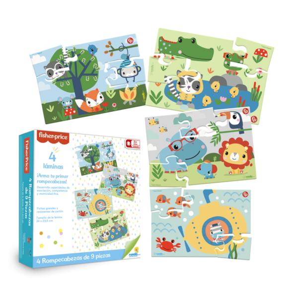 Rompecabezas Fisher Price Set/4 9pzs C/u