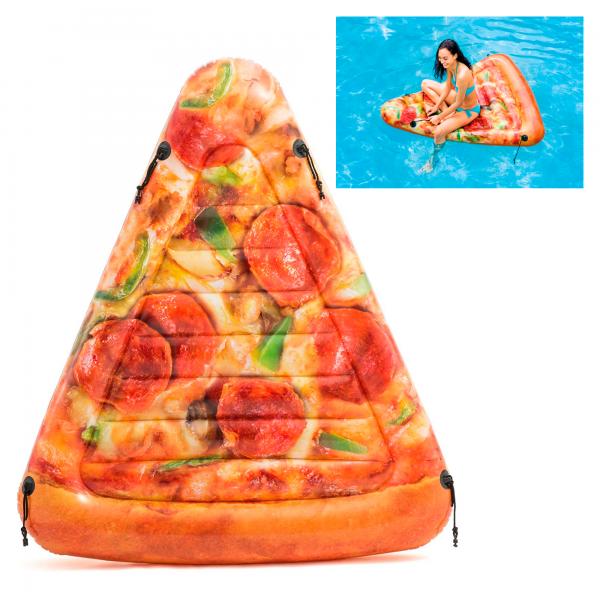 Colchón Inflable para Piscina en forma de Pizza 175x145cm