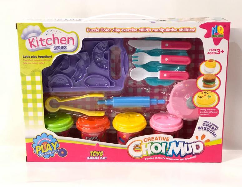 Set de Plàsticina con Utensilios de Cocina Choi Mud 3a+ (438797)