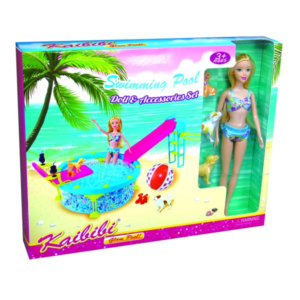 Muñeca Kaibibi con Piscina y Accesorios 3a+ (442244)
