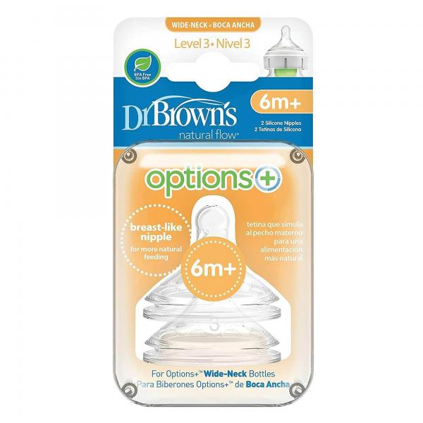 Dr. Browns - Tetinas anchas Options Nivel 3 Set 2