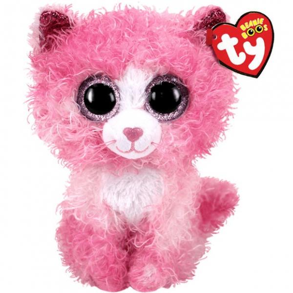 Peluche Beanie Boos Gato Reagan Rosa Regular 3a+
