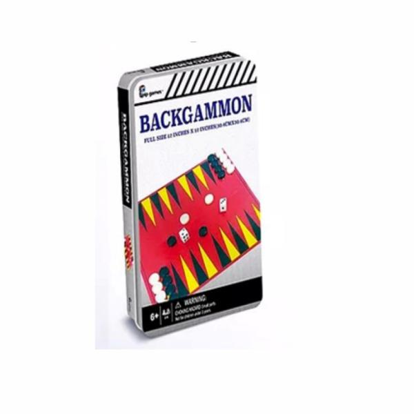 Juego de Mesa Backgammon en Caja Metálica 6a+