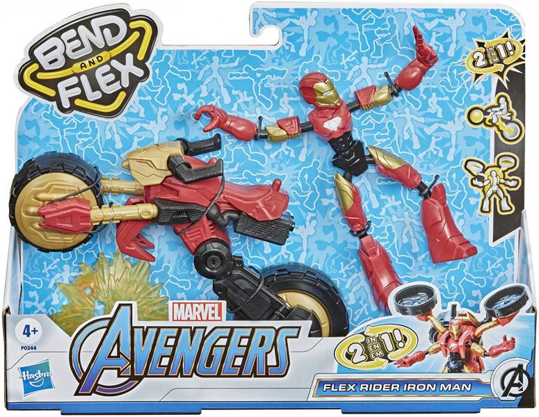 Figura Avengers Bend and Flex Rider Iron Man 2en1 4a+