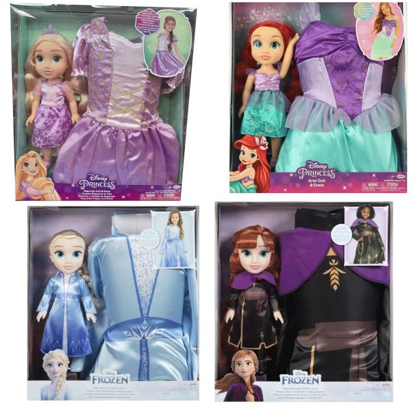 Muñeca y Vestido Princesa Disney Talla 4-6x Surt/3 3a+ (212464,217751 217744,22193) )