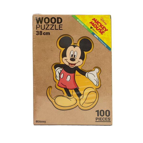 Rompecabezas y Caja de Madera Mickey Mouse 100pzs 38cm 3a+ (COD000899)