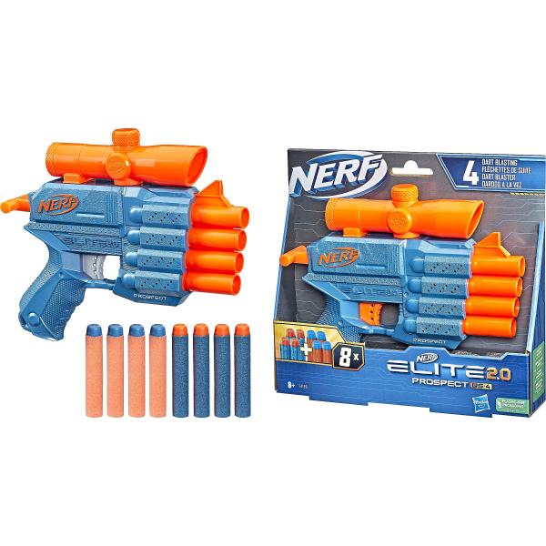 Lanzador Nerf Elite 2.0 Prospect QS-4 8a+