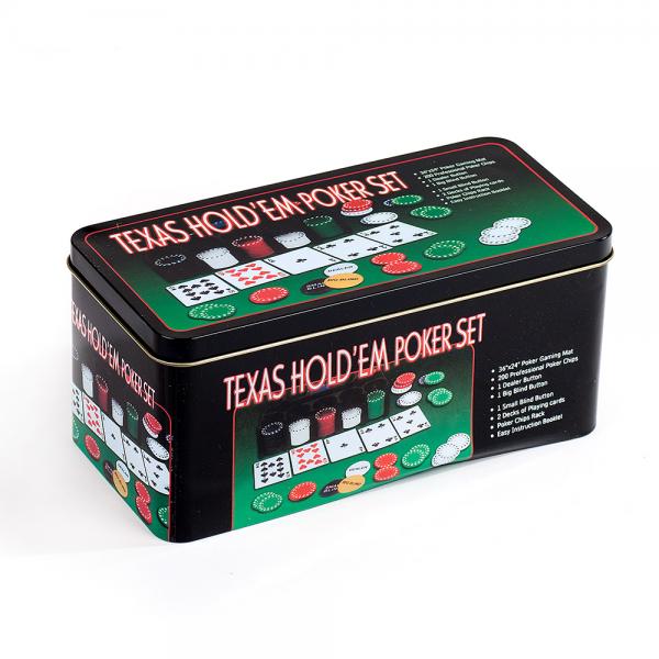 Juego de Poker Caja de Aluminio con Paño