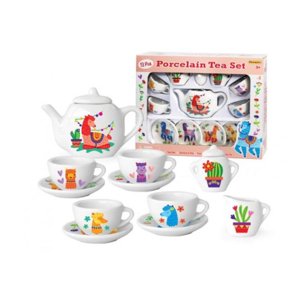Juego de Té de Porcelana de Llama 13pzs 8a+