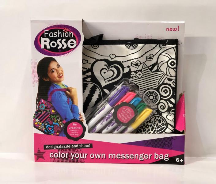 Bolso Mensajero para Colorear Fashion Rose 6a+ (438704)