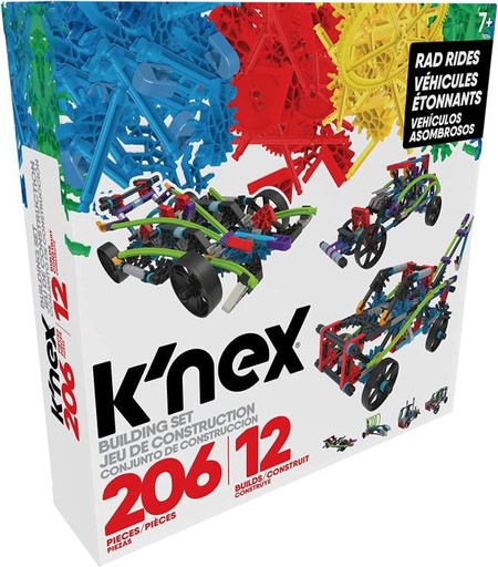 [BFKN15214] Vehiculos de Construcción  K'nex 12en1 206  Pzs 7a+