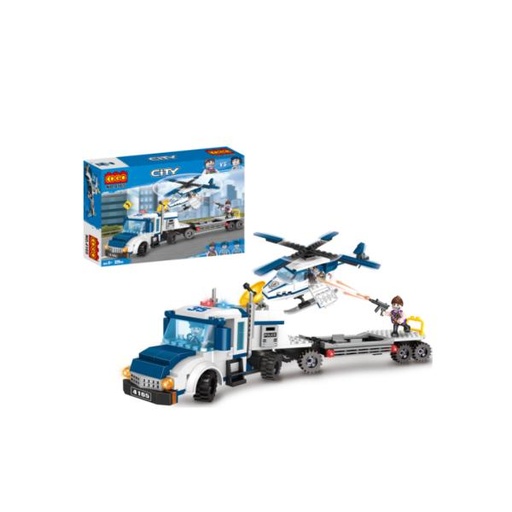 [CO4165] Furgón Policial y Helicóptero 329pzs 6a+