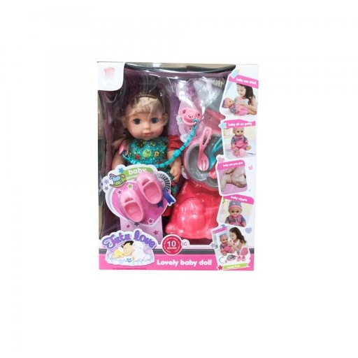 [WW8650] Bebé Tutu Love con Coche y Acc Rosada 10en1 (440653)