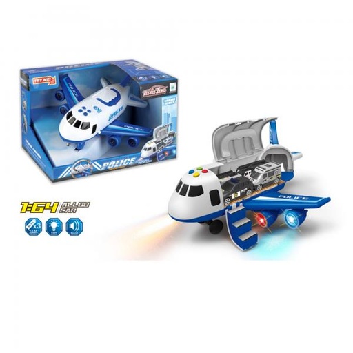 [WW660A242] Avión Garaje de Policía con Luz y Sonidos 3a+ (441469)