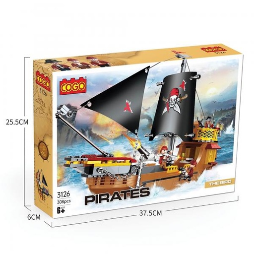 [CO3126] Barco Pirata The Bird 308 pzs 6a+