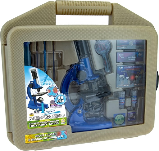 [ET90101] Microscopio Deluxe 48 pzs 100/600/1200X