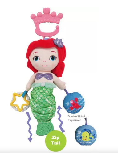 [PI11283] Peluche Sonajero Disney Princesas Ariel 0m+