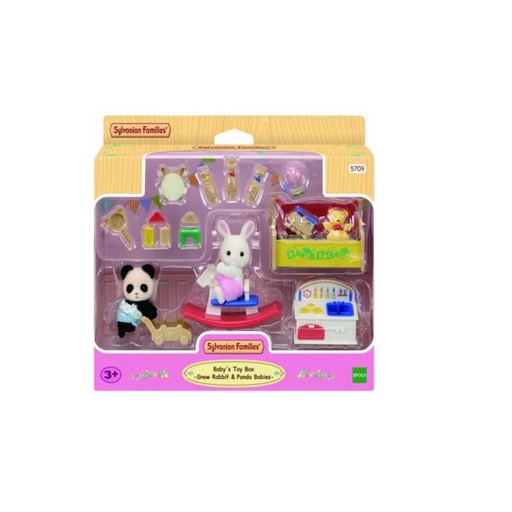 [EH05709] Familias Sylvanian Caja de Juguetes para Bebé Conejo de Nieve y Panda 3a+