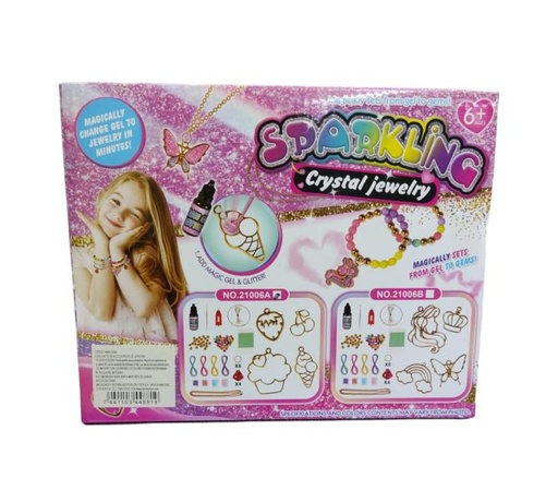 [WW21006A] Set de Joyeria Abalorios de Frutas y Helados c/Gel Mágico y Brillo 6a+