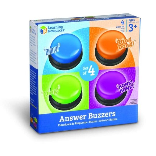 [LER3774] Juego de Aprendizaje Set/4 Botones de Respuestas 3a+