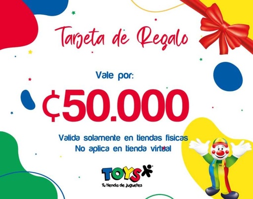 [TR50000] Tarjeta de Regalo ¢50000