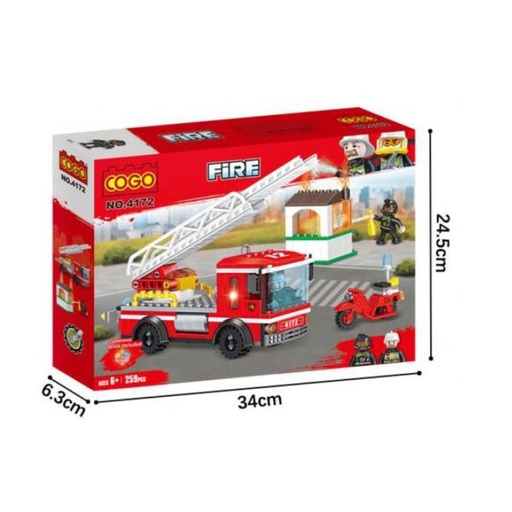 [CO4172] Camión de Bomberos de Armar 259 pzs 6a+