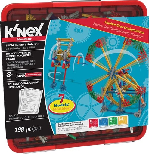 [BFKN78630] Maquinas Simples de Construcción de Engranajes K´nex 7en1 8a+