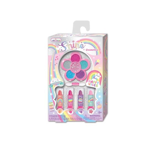 [HF093RB] Set de Cosméticos Brillantes Arcoiris 8a+